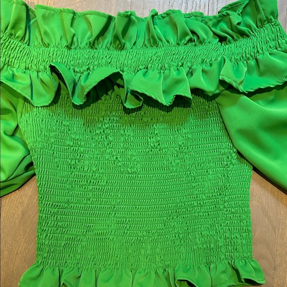 Vibrant Off-Shoulder Ruffle Blouse - Picture 2 of 5
